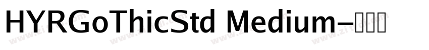 HYRGoThicStd Medium字体转换